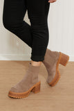 WeeBoo Strive For More Chunky Sole Sock Booties in Taupe