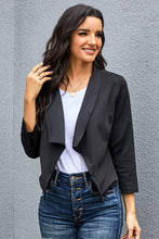 Load image into Gallery viewer, Waterfall Collar Open Front Blazer
