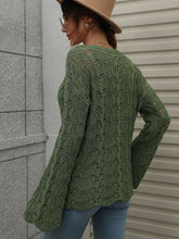 Load image into Gallery viewer, Openwork Dropped Shoulder Knit Top
