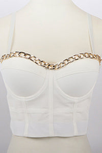 Demi Chain Trim Bustier