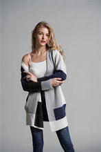 Load image into Gallery viewer, Color Block Open Front Longline Cardigan
