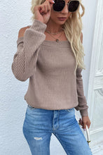 Load image into Gallery viewer, Cold Shoulder Rib-Knit Sweater
