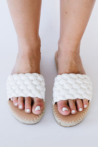 KAYLEEN Dear Lover Woven Espadrille Slides