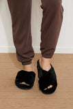 Qupid That Cozy Feeling Crisscross Slide Slippers