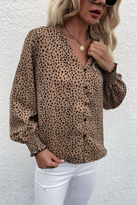 Leopard Print Button Down Shirt