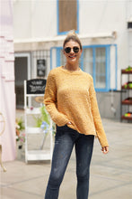 Load image into Gallery viewer, Fuzzy Side Slit High-Low Sweater
