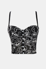 Load image into Gallery viewer, Embroidered Button Front Bustier
