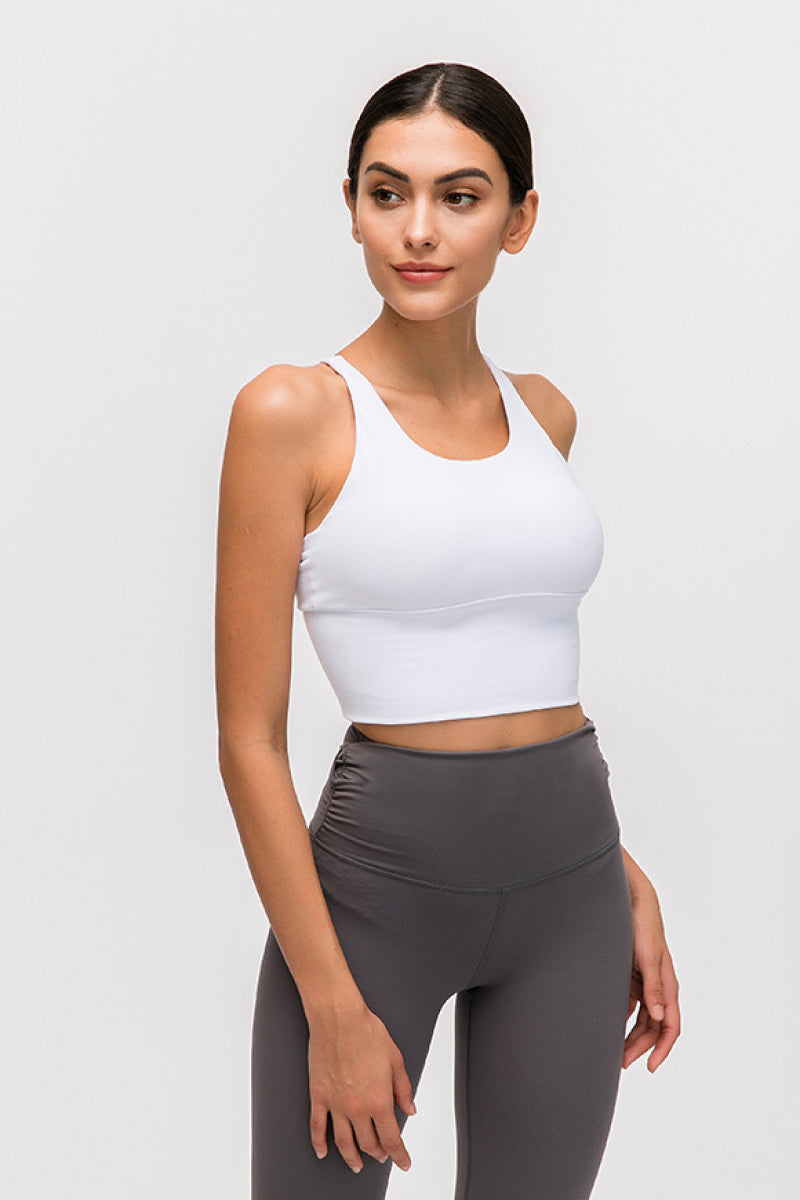 Criss Cross Back Sports Bra Top