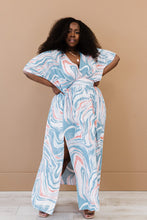 Load image into Gallery viewer, ODDI Down to Earth Full Size Run Marbled Midi Dress
