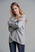 Load image into Gallery viewer, Tulip Hem Surplice Knit Sweater
