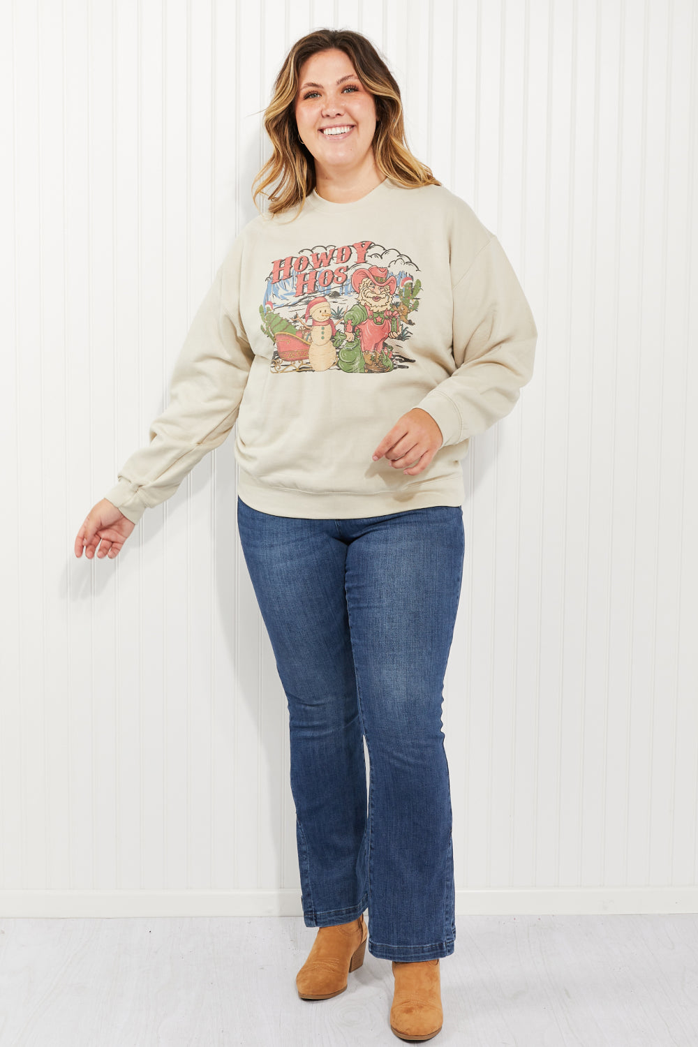 WKNDER Howdy Hos Full Size Graphic Sweatshirt