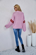 Load image into Gallery viewer, Heart Graphic Long Sleeve Ribbed Trim Sweater
