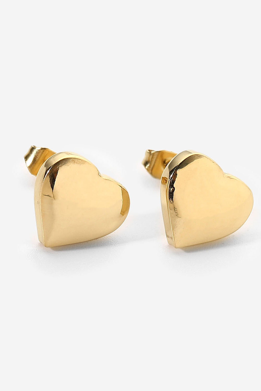 Stainless Steel Heart Stud Earrings