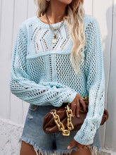 Load image into Gallery viewer, Round Neck Openwork Sweater
