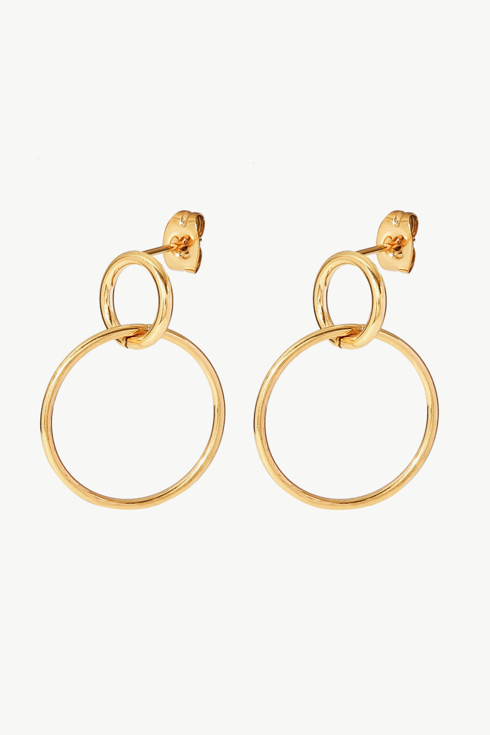 Double Hoop Drop Earrings