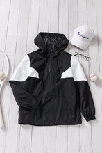 Load image into Gallery viewer, Color Block Drawstring Hooded Jacket
