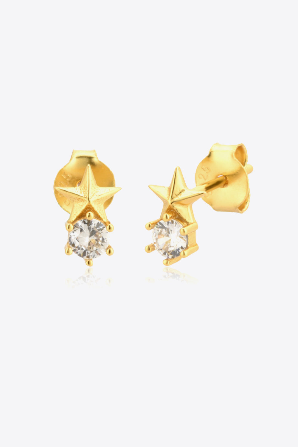 Zircon Star Stud Earrings