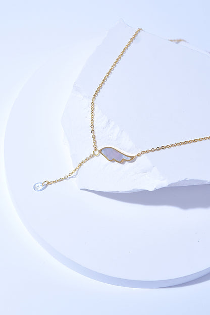 Cubic Zirconia Drop Pendant Chain Necklace