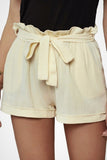 Belted Paper Bag Waist Shorts