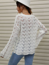 Load image into Gallery viewer, Openwork Dropped Shoulder Knit Top
