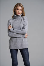 Load image into Gallery viewer, Side Slit Turtleneck Sweater
