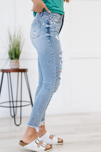 Judy Blue Beth Full Size High-Rise Distressed Skinny Jeans