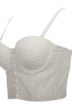 Load image into Gallery viewer, Embroidered Button Front Bustier
