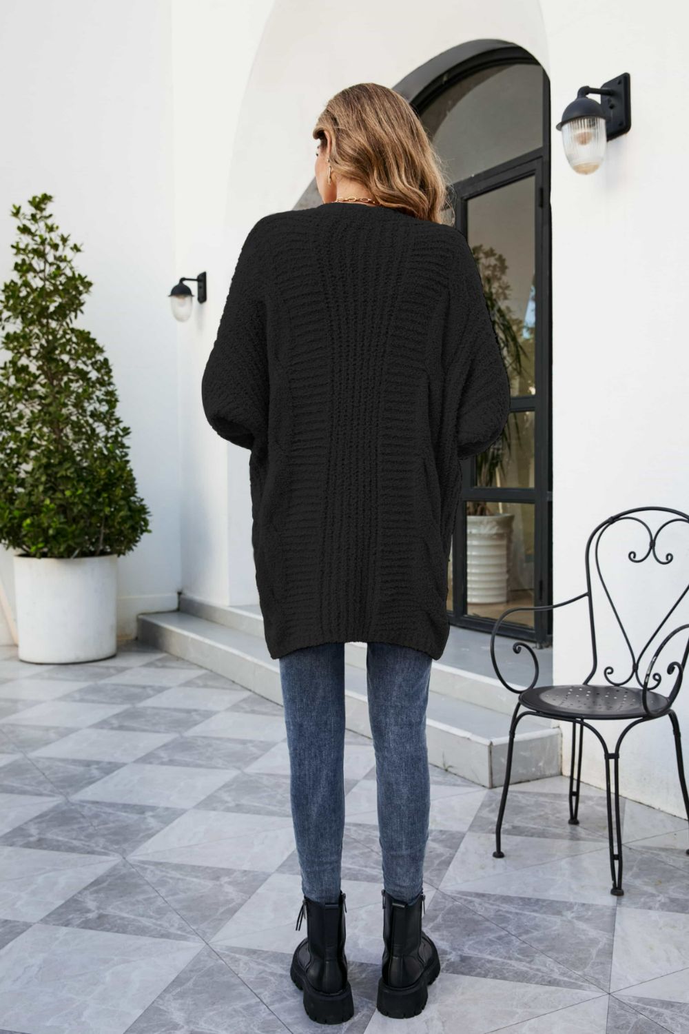 Chunky Knit Open Front Cardigan