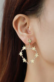 Star Zircon Heart-Shaped Earrings