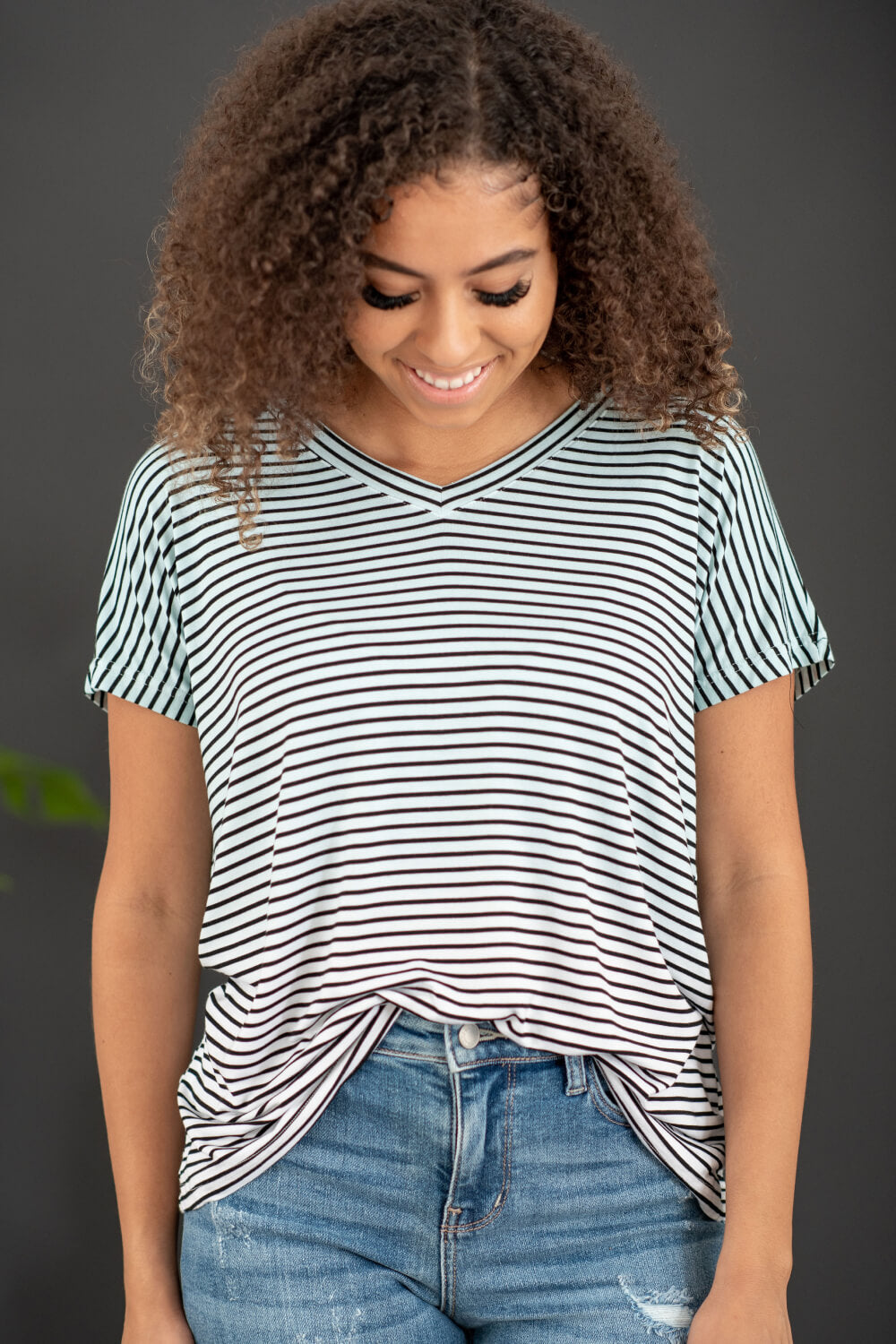 Sew In Love Running Free Full Size Striped Tee