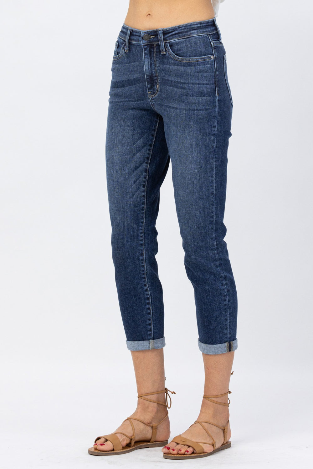 Judy Blue Full Size Cuffed Cropped Jeans