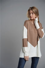 Load image into Gallery viewer, Two-Tone Chevron Pullover Sweater
