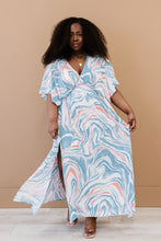 Load image into Gallery viewer, ODDI Down to Earth Full Size Run Marbled Midi Dress
