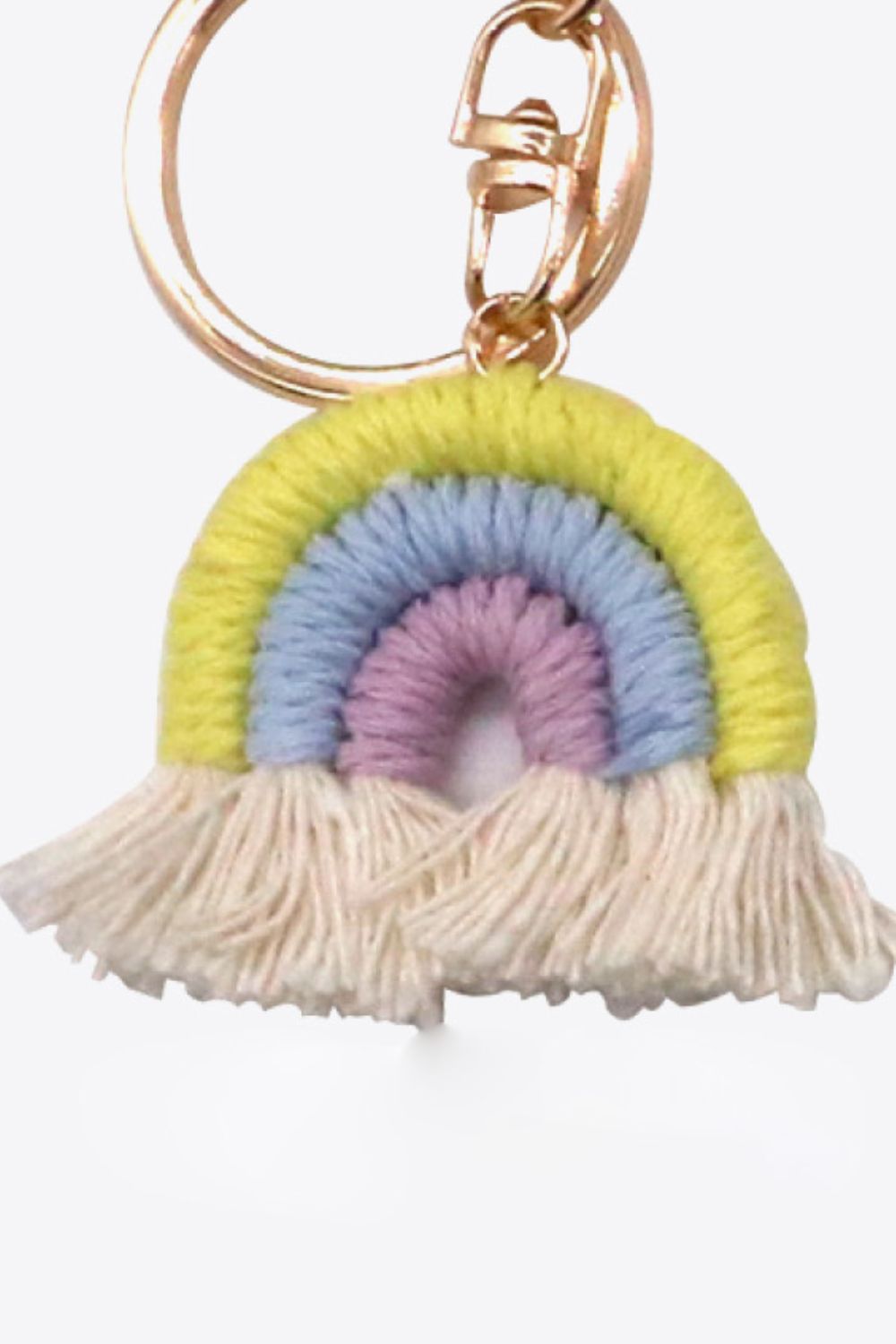 Assorted 4-Pack Rainbow Fringe Keychain