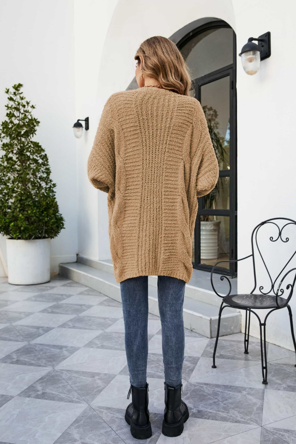 Chunky Knit Open Front Cardigan