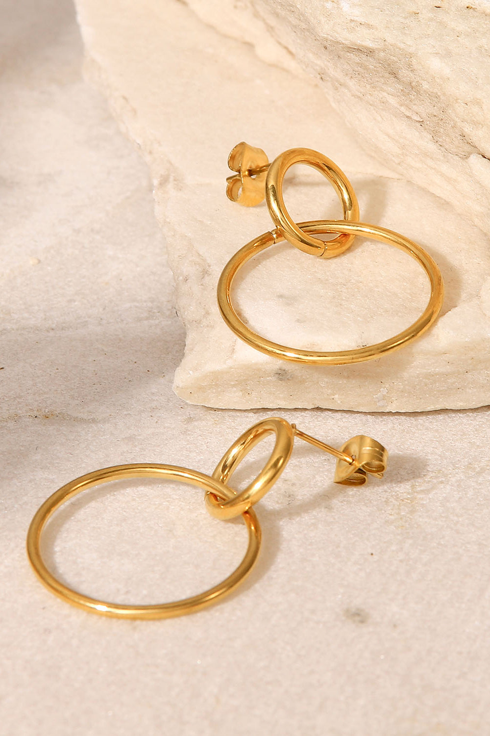 Double Hoop Drop Earrings