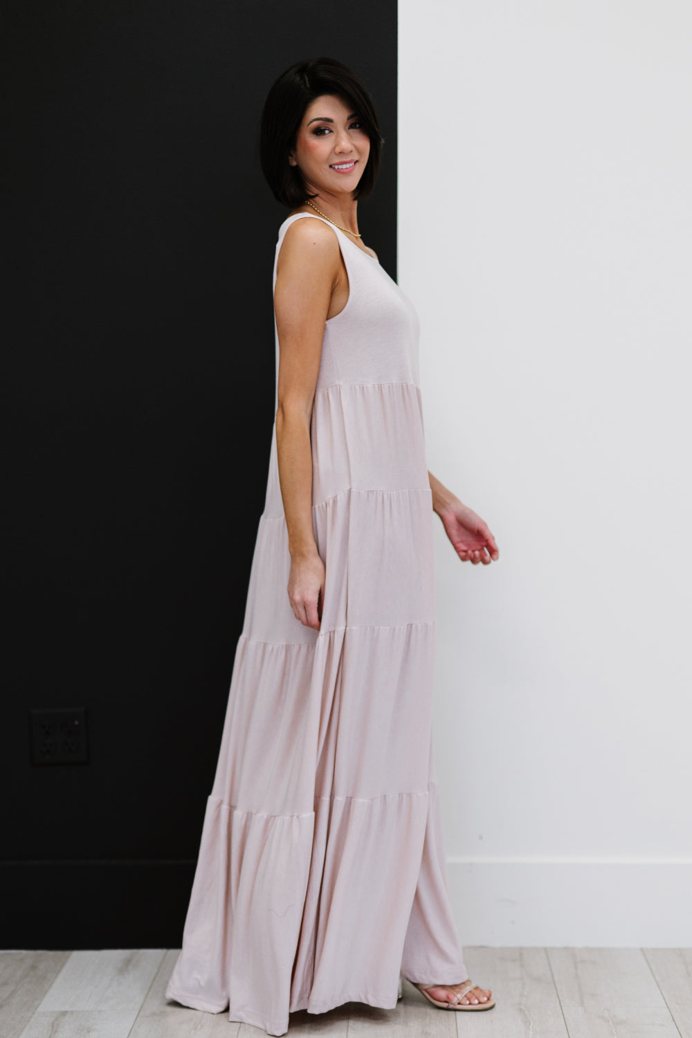 Zenana Love Letter Full Size Run Tiered Sleeveless Maxi Dress