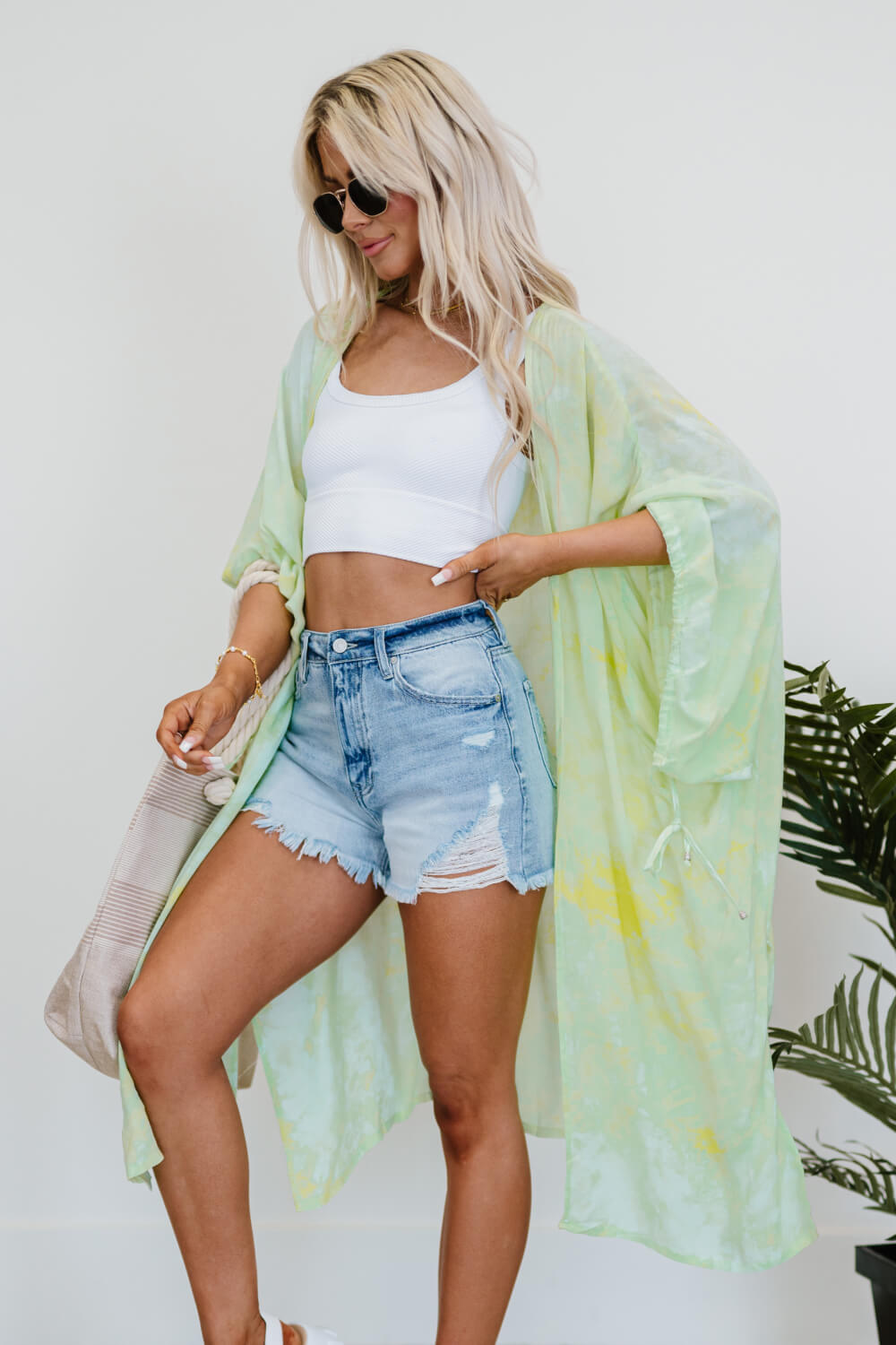 Davi & Dani Time for Tie-Dye Full Size Longline Kimono