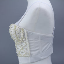 Load image into Gallery viewer, Faux Pearl Beaded Bustier
