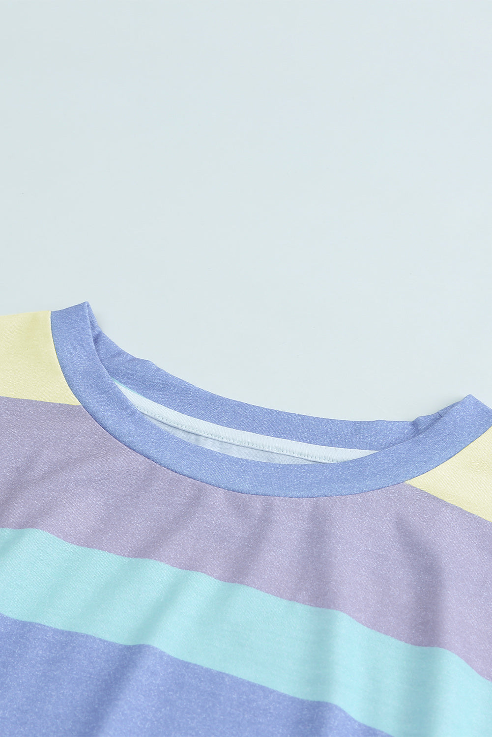 Rainbow Stripe Tie-Front Tee Shirt