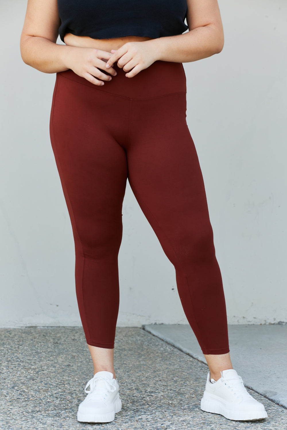 Zenana Full Size Wide Waistband Yoga Leggings