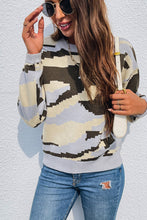 Load image into Gallery viewer, Pixelated Camouflage Print Sweater
