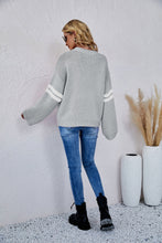 Load image into Gallery viewer, Heart Graphic Long Sleeve Ribbed Trim Sweater
