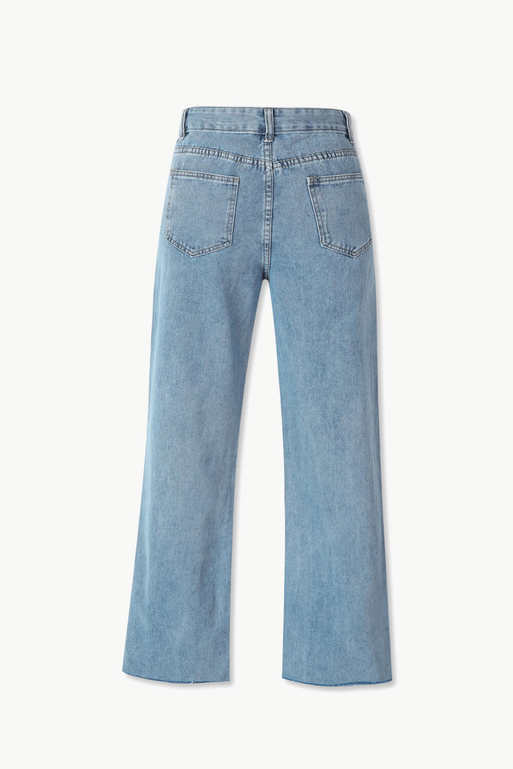 High-Waisted Wide Leg Pocket Jeans