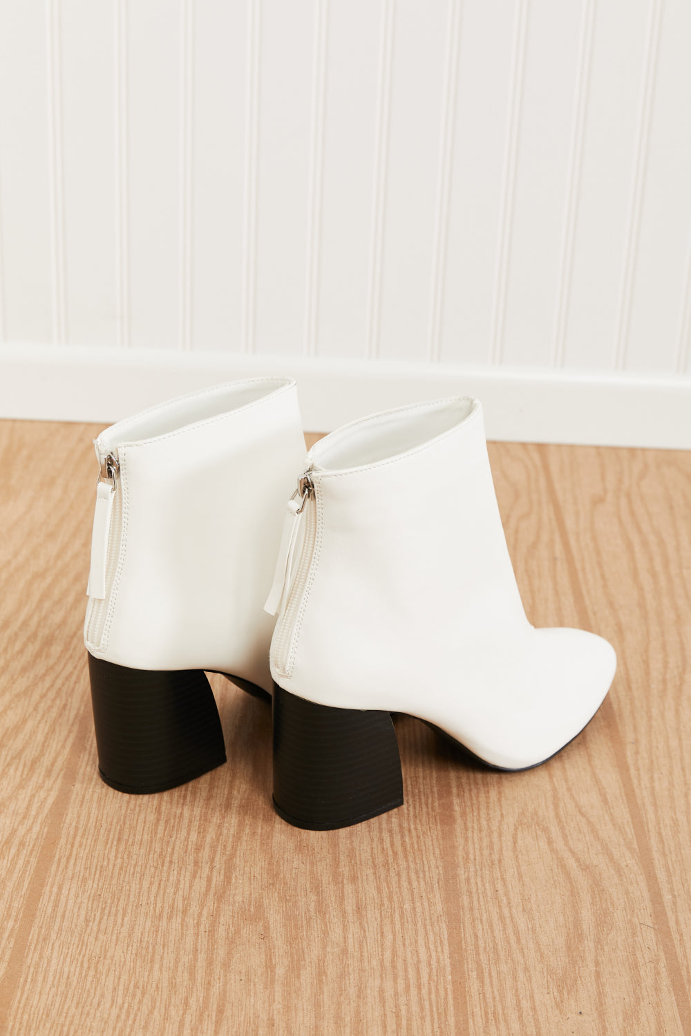 Qupid Walk the Line Pointed Toe Ankle Booties