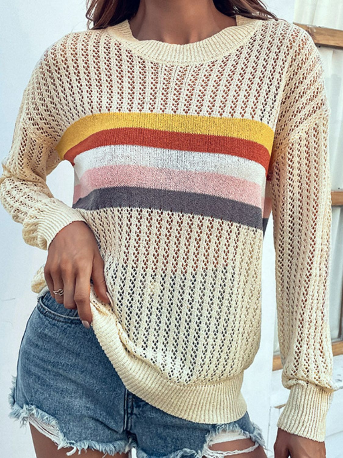 Striped Long Sleeve Sweater