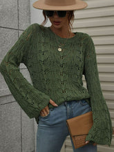 Load image into Gallery viewer, Openwork Dropped Shoulder Knit Top
