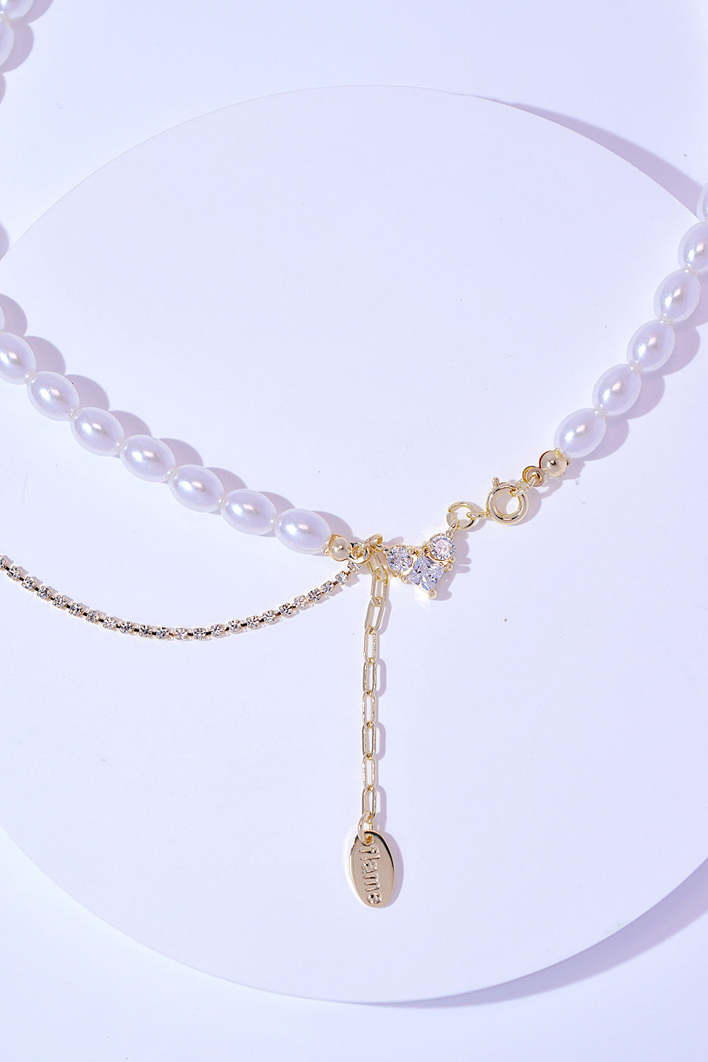 Faux Pearl Double-Layered Necklace