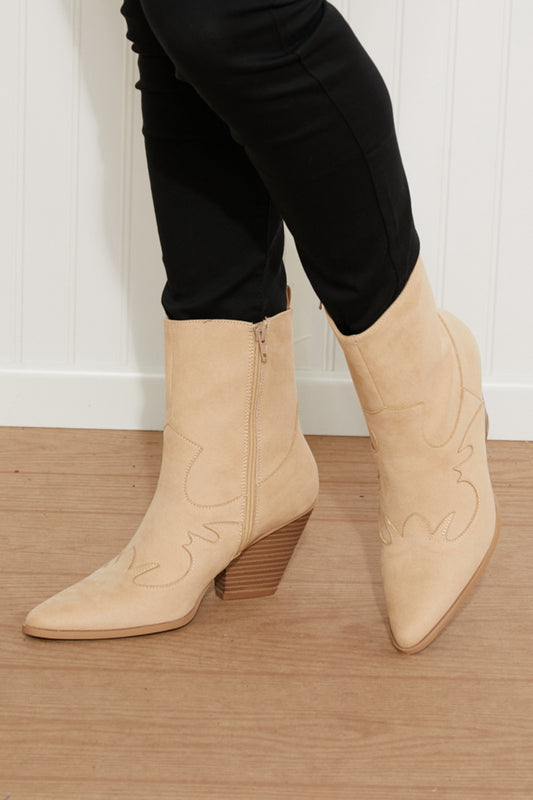 Qupid Down in Dallas Embroidered Cowboy Booties