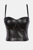 Faux Leather Bustier